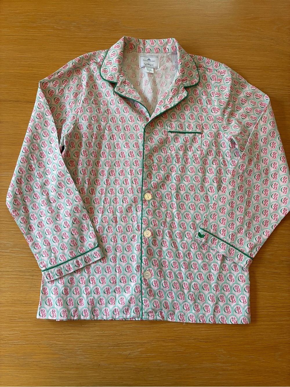 Petite Plume-The Colony Hotel-Pink and Green-Girls-Pajama-Set-12 - Picture 5 of 14